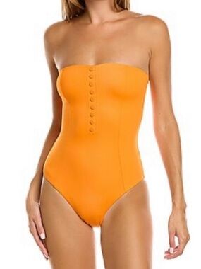 Onia Adrienne One-Piece swimsuit Orange Strapless Small